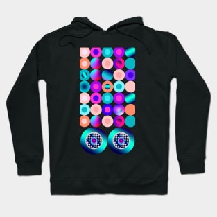 Shiny holo gradient big polka dots Hoodie